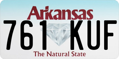 AR license plate 761KUF