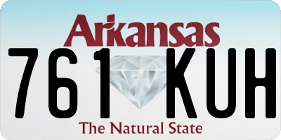 AR license plate 761KUH