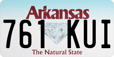AR license plate 761KUI