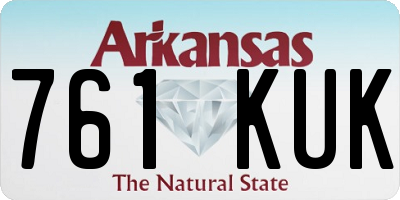 AR license plate 761KUK