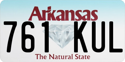AR license plate 761KUL