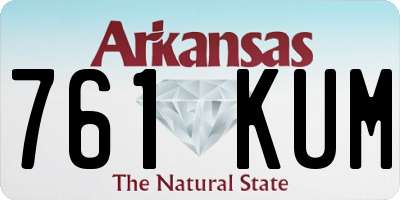 AR license plate 761KUM