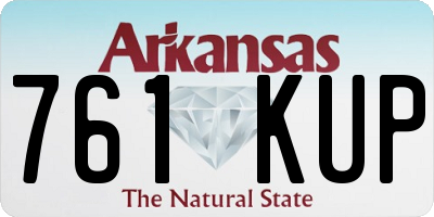 AR license plate 761KUP