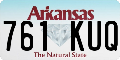 AR license plate 761KUQ