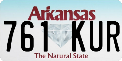 AR license plate 761KUR
