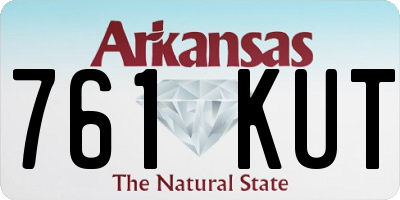AR license plate 761KUT