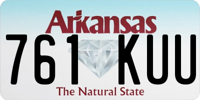 AR license plate 761KUU
