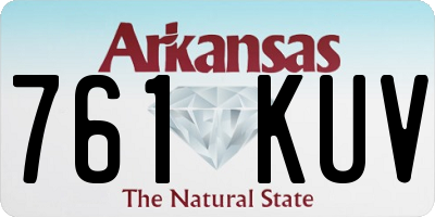 AR license plate 761KUV