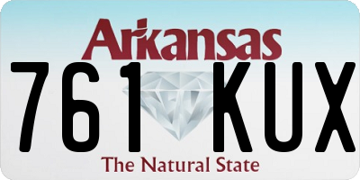 AR license plate 761KUX