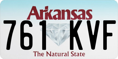 AR license plate 761KVF