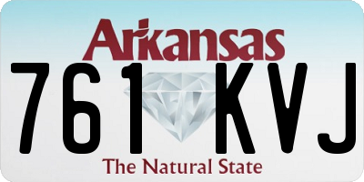 AR license plate 761KVJ