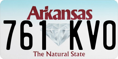 AR license plate 761KVO