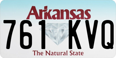 AR license plate 761KVQ