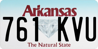 AR license plate 761KVU