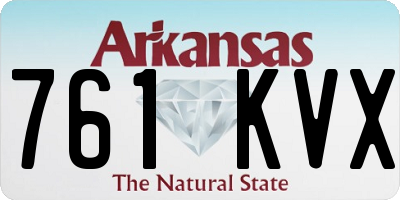 AR license plate 761KVX