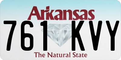 AR license plate 761KVY