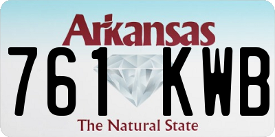 AR license plate 761KWB