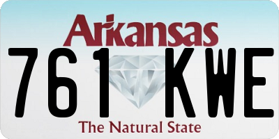 AR license plate 761KWE