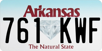 AR license plate 761KWF