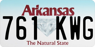 AR license plate 761KWG