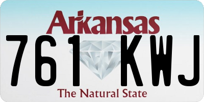 AR license plate 761KWJ