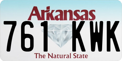AR license plate 761KWK