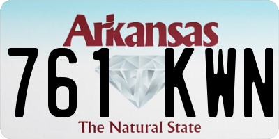 AR license plate 761KWN