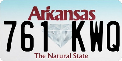 AR license plate 761KWQ