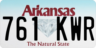AR license plate 761KWR
