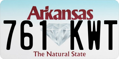 AR license plate 761KWT
