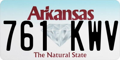 AR license plate 761KWV