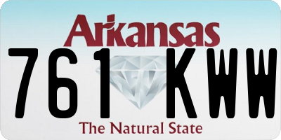 AR license plate 761KWW