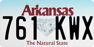 AR license plate 761KWX
