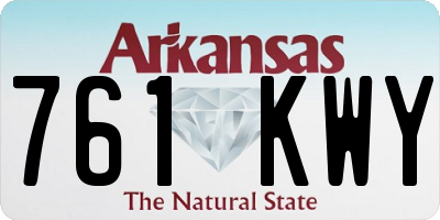 AR license plate 761KWY