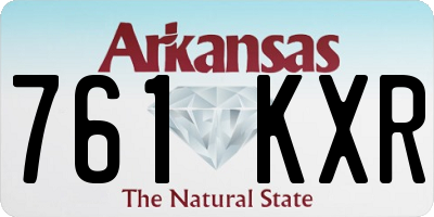 AR license plate 761KXR