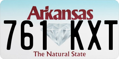 AR license plate 761KXT