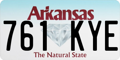 AR license plate 761KYE