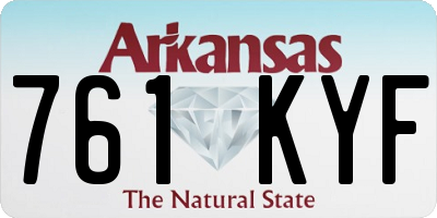 AR license plate 761KYF