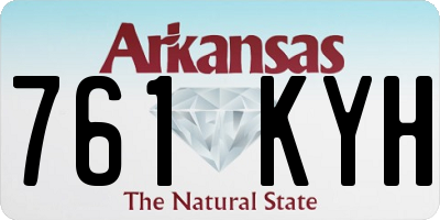 AR license plate 761KYH