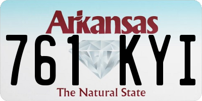 AR license plate 761KYI