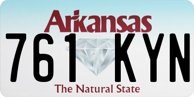 AR license plate 761KYN