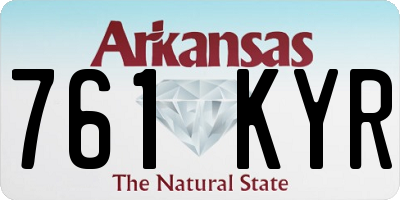AR license plate 761KYR