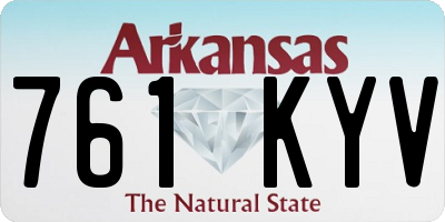 AR license plate 761KYV