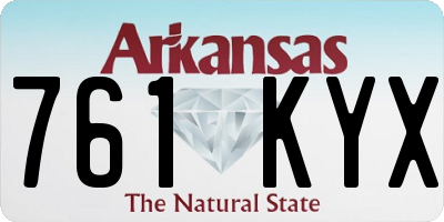 AR license plate 761KYX