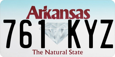 AR license plate 761KYZ
