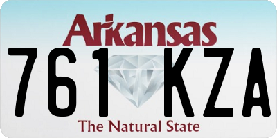 AR license plate 761KZA