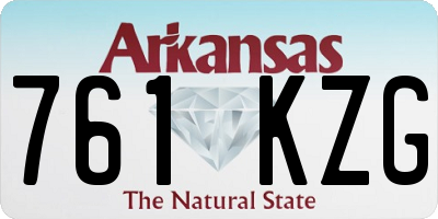 AR license plate 761KZG