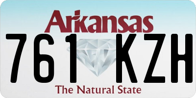 AR license plate 761KZH