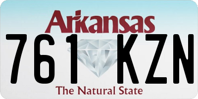 AR license plate 761KZN