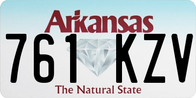 AR license plate 761KZV